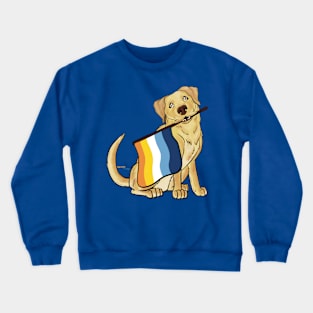 Pride Doggos: Aromantic Asexual Yellow Labrador Crewneck Sweatshirt